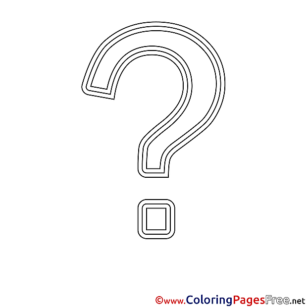 Download Question Mark download Colouring Sheet free