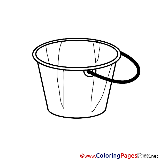 Bucket download Colouring Sheet free