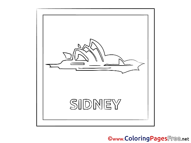 Sydney For Free Coloring Pages Download