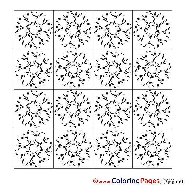Decoration Winter Colouring Page for Children