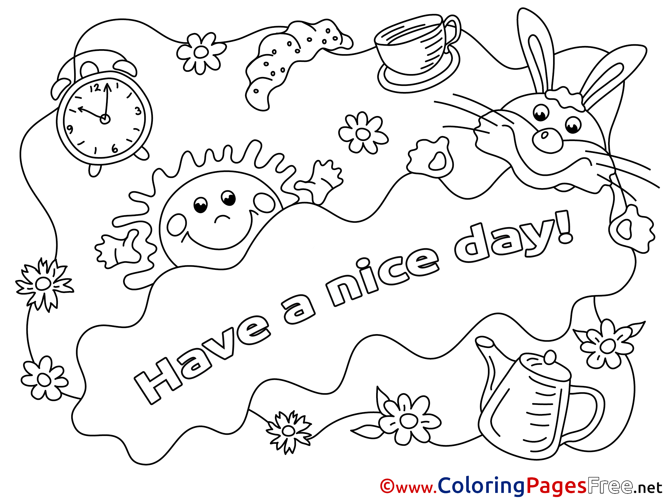 Have A Good Day Coloring Pages