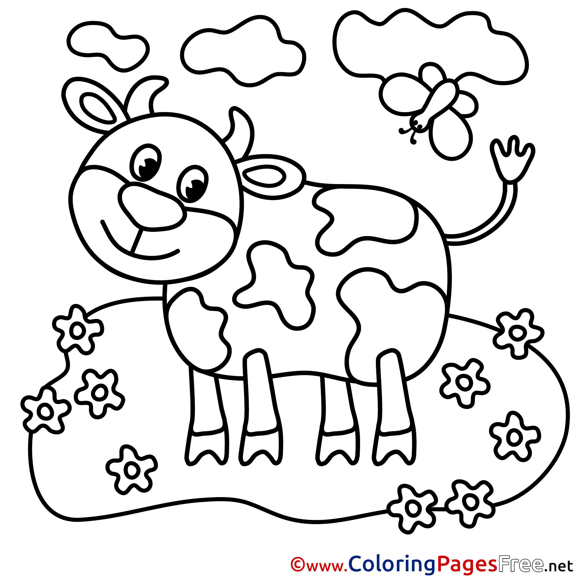 Calf Coloring Sheets download free