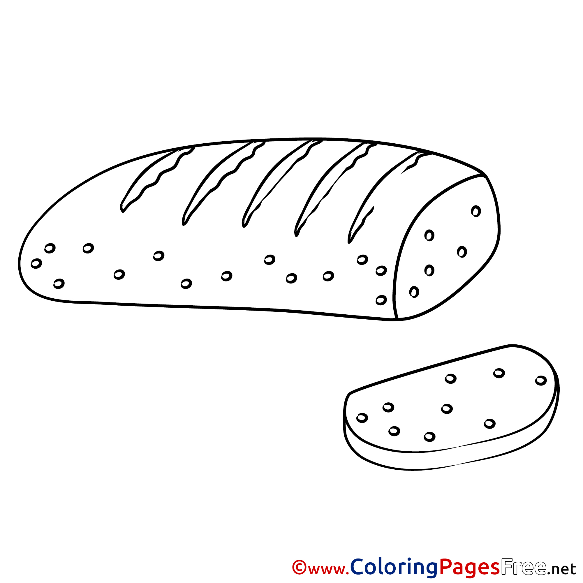 Bread Coloring Pages For Kids