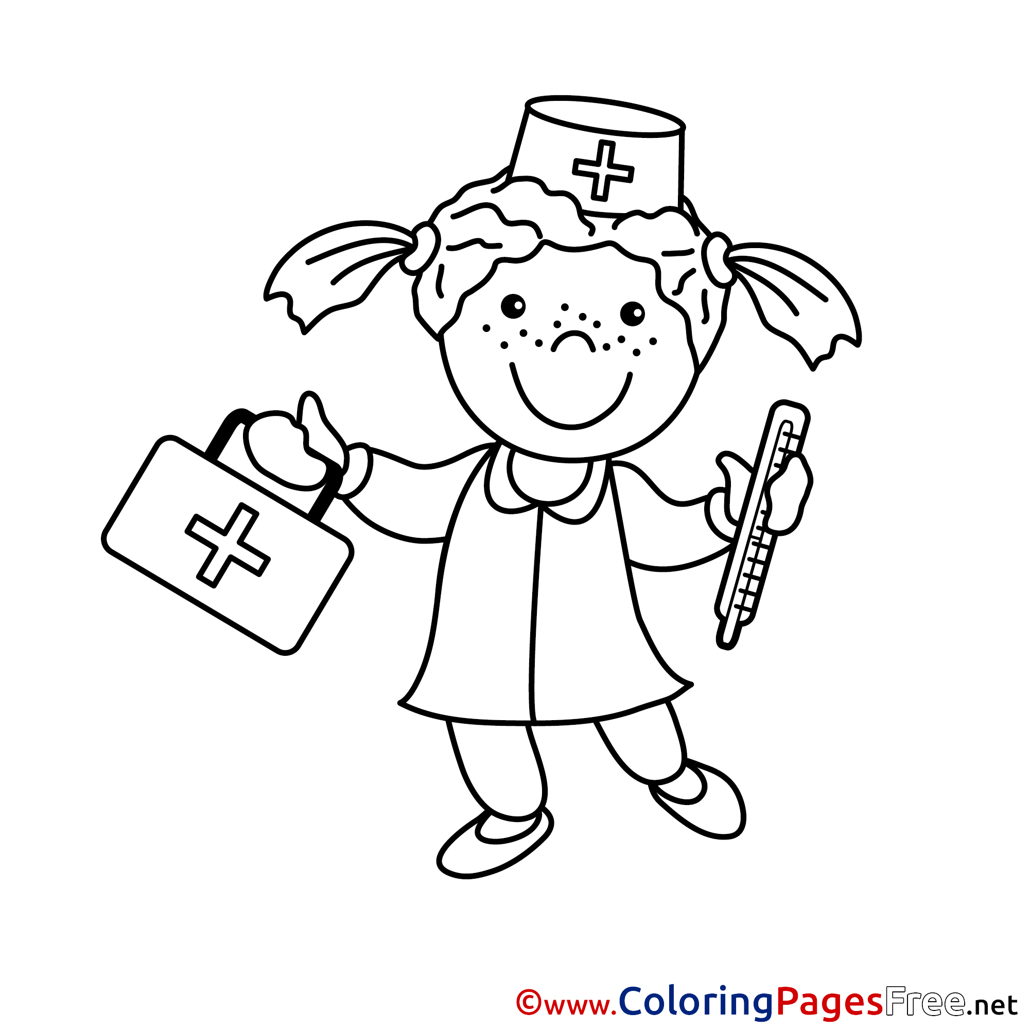 Nurse Coloring Pages Printable - Printable Word Searches
