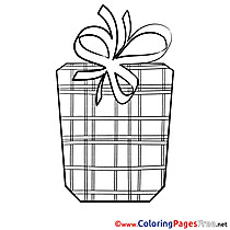 Picture Present Kids Happy Birthday Coloring Page