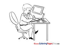 Chief free Colouring Page Business