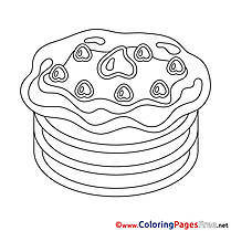 Pancake free Happy Birthday Coloring Sheets